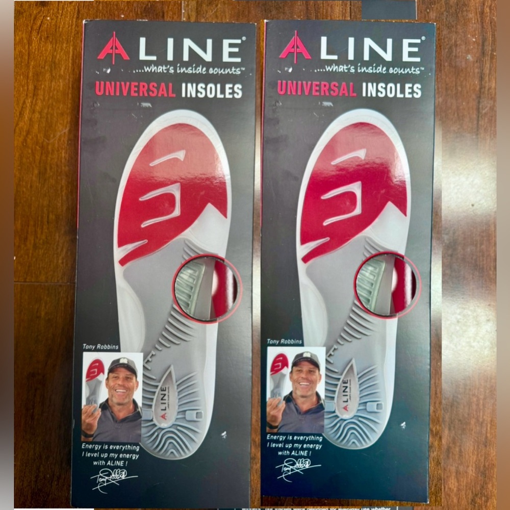 ALINE ORTHOPEDIC INSOLES PLANTERS FASCIITIS RELIEF M6.5/7.5-W7.5-LOT OF 2~NEW
